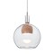 Besa Lighting Benji Cord Pendant, Clear/Medium, Satin Nickel Finish, 1x9W LED 1JT-BENJICLMD-LED-SN - alternate 1